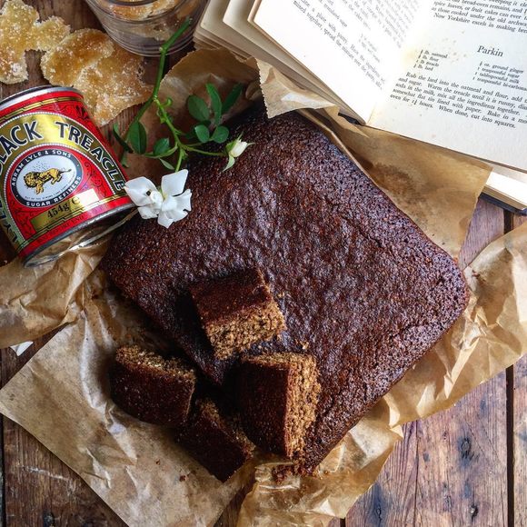 Yorkshire Parkin from the vintage cookbook "Farmhouse Cookery."