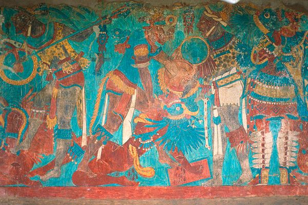 The battle mural of Cacaxtla. 