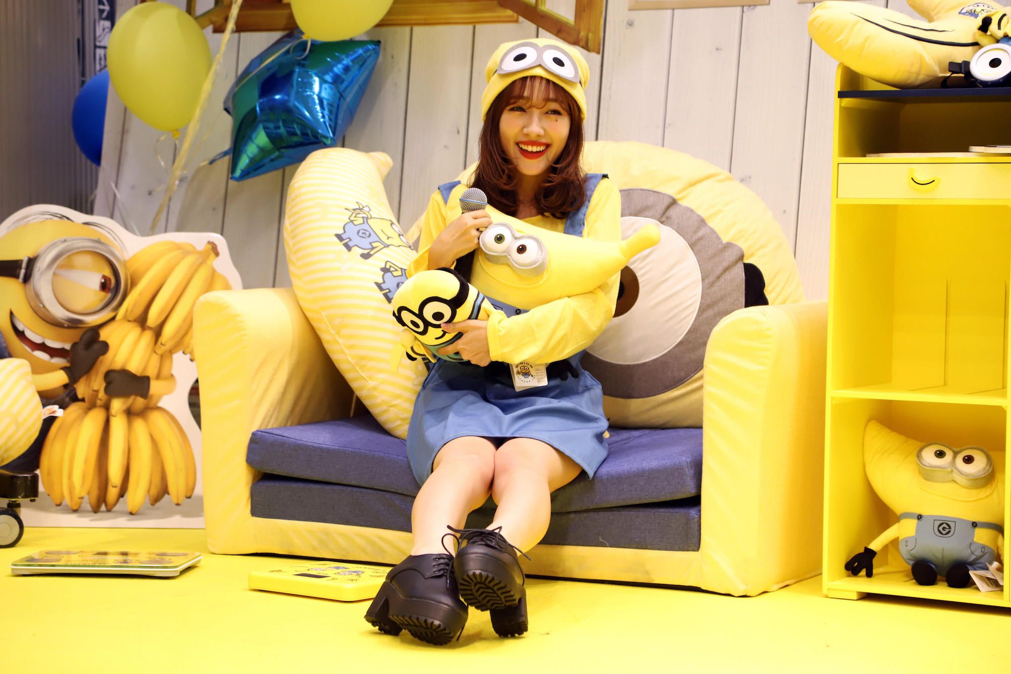 The Japan Banana Imports Association held an event for 2019's Banana Day, with stuffed bananas and Minions merchandise. 