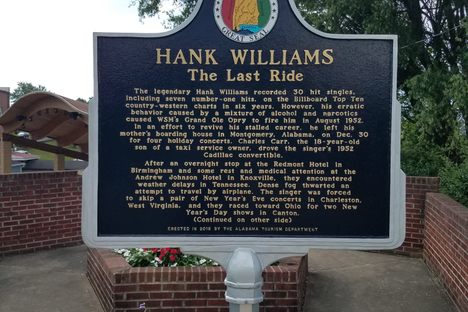 Hank Williams Death Monument