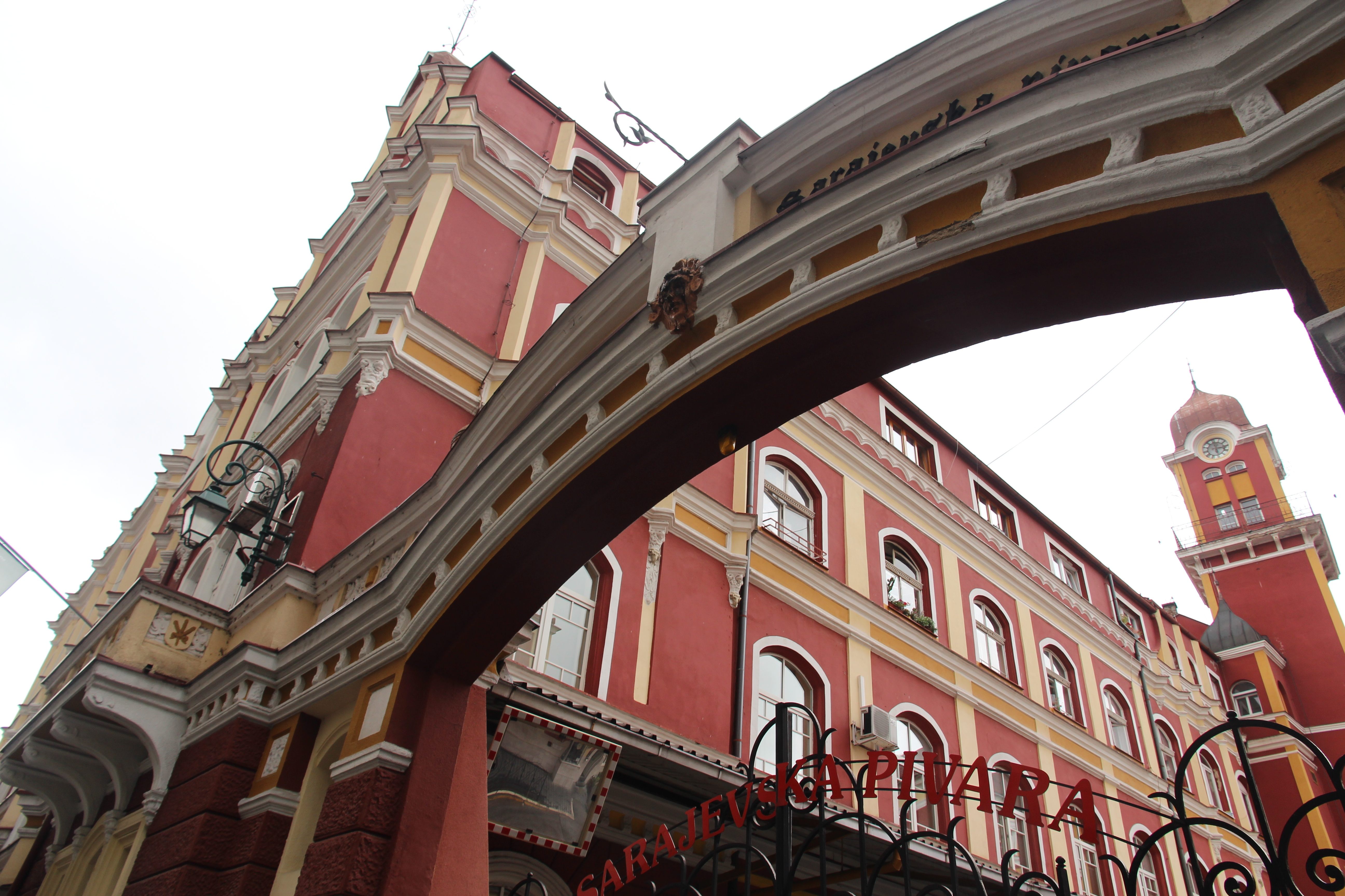 The entrance to Sarajevska Pivara, pictured in 2012.