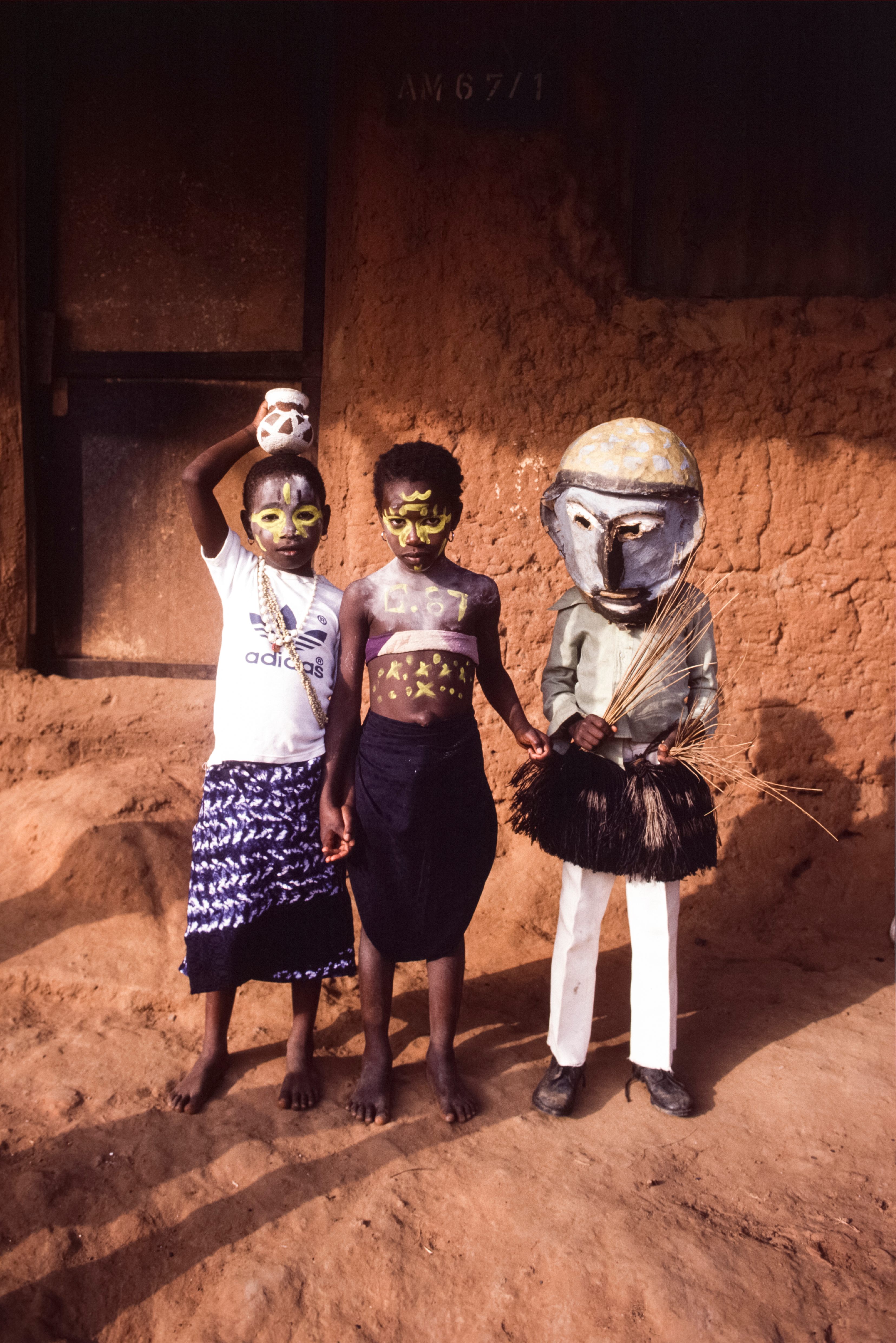 The costumes of Carnival in Guinea-Bissau are handmade and can depict almost any subject.