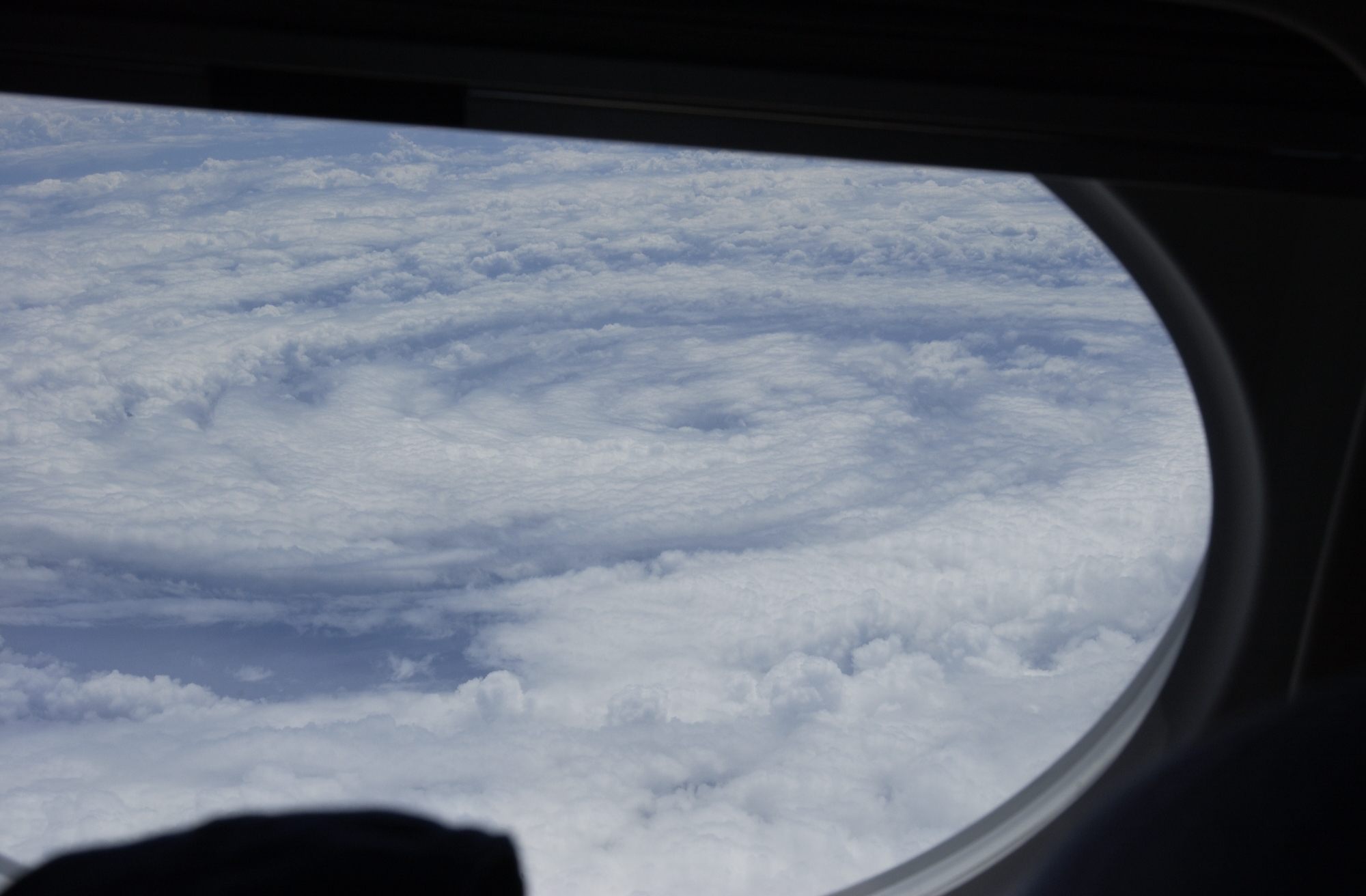 Eye of Hurricane Edouard taken from NOAA Gulfstream IV aircraft.