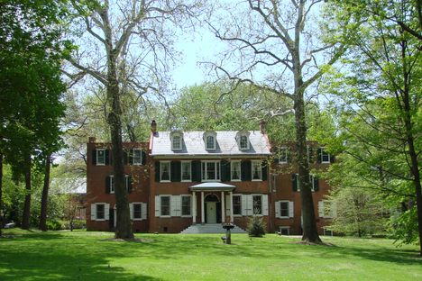 A front view of James Buchanan's Wheatland.