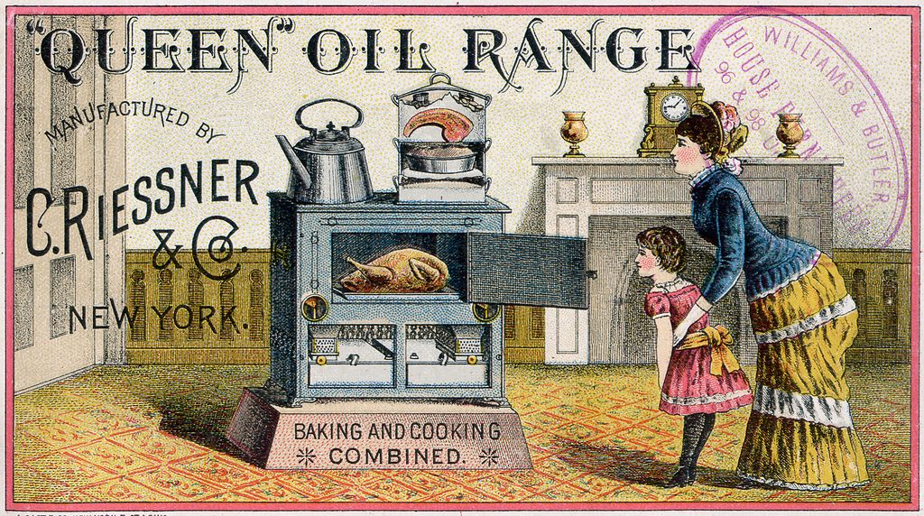 In the late 1800s, oil stoves started to make cooking slightly easier.