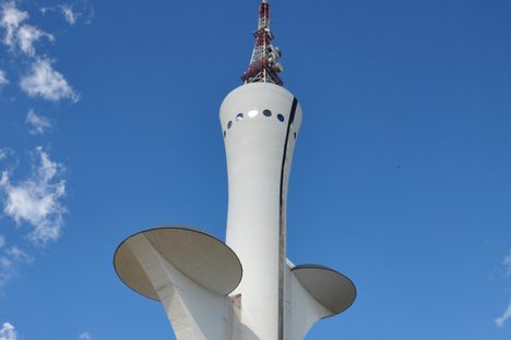 The Tower as seen from the parking lot below