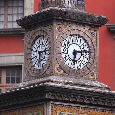 Clock faces. Notice the national symbols, numbers, and alphabets.