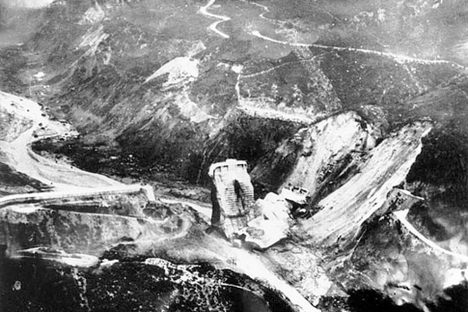 The St. Francis Dam after the collapse
