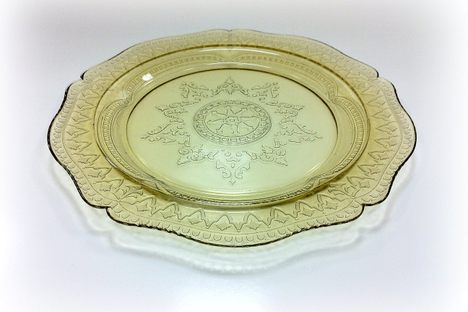 A Depression-era dinner plate. 