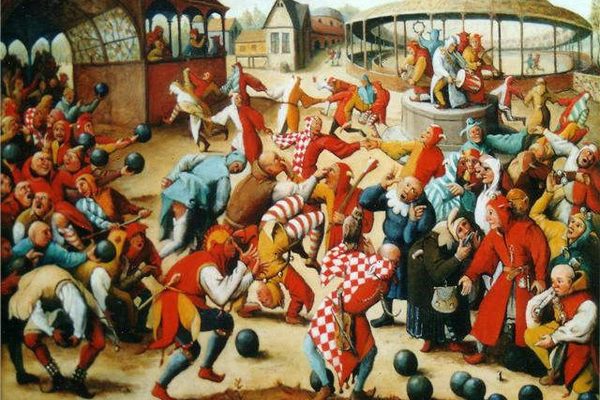 A depiction of the Feast of Fools. 