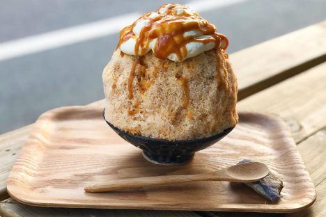 Kakigori, pictured here on the streets of New York City.
