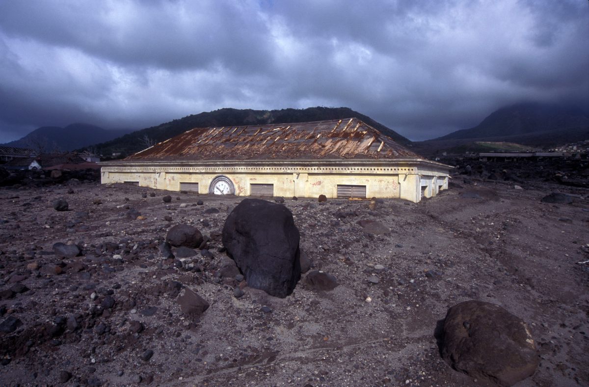 The Soufrière Hills eruption on the island of Montserrat in 1995 destroyed the capital city of Plymouth.