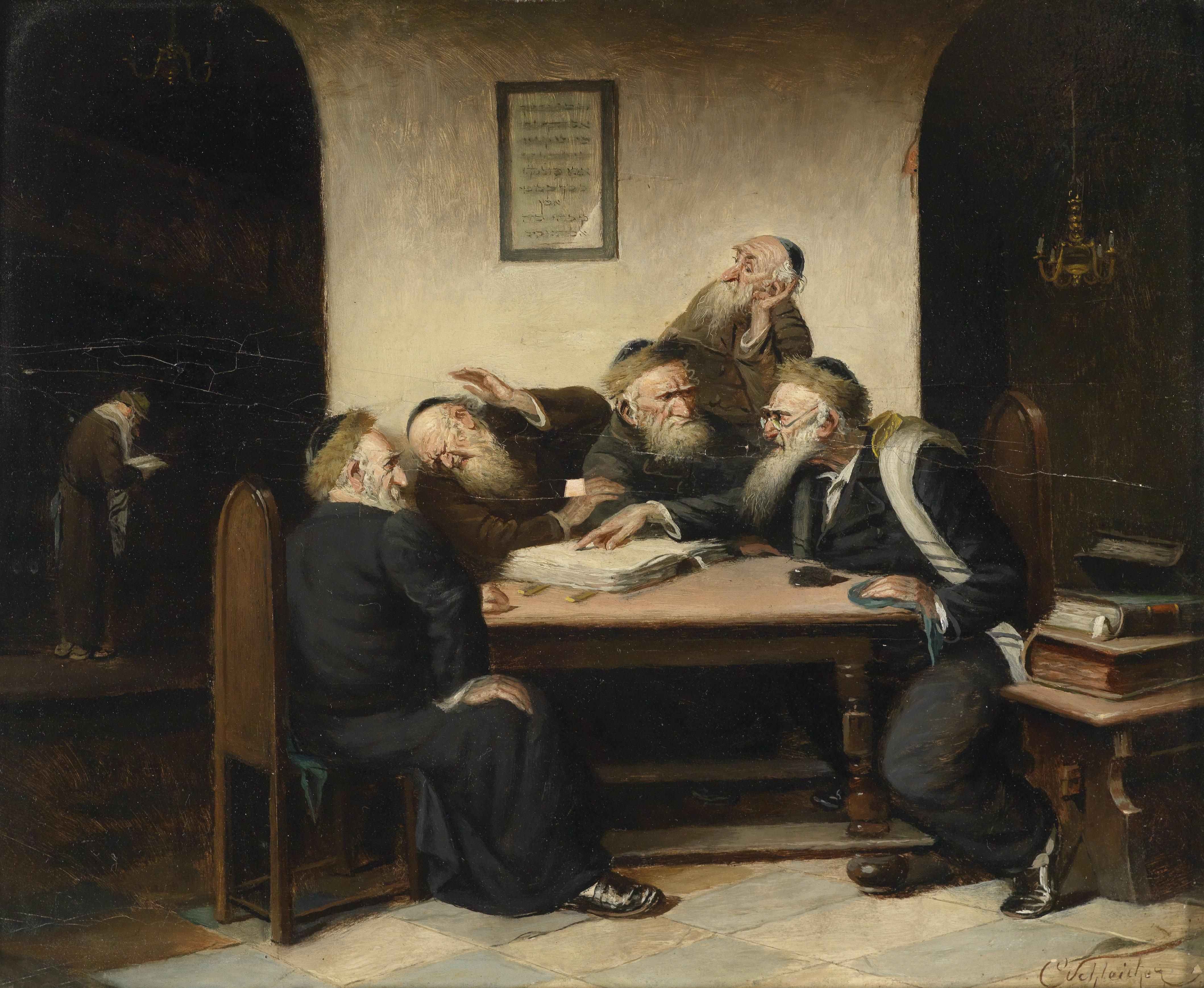 Carl Schleicher's <em>Eine Streitfrage aus dem Talmud</em>.