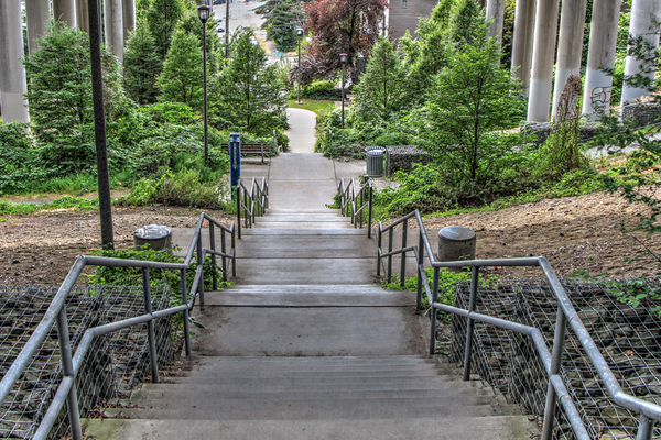The Howe Street stair corridor is the longest in Seattle. 