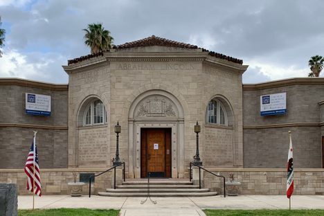 The exterior of the Lincoln Memorial Shrine