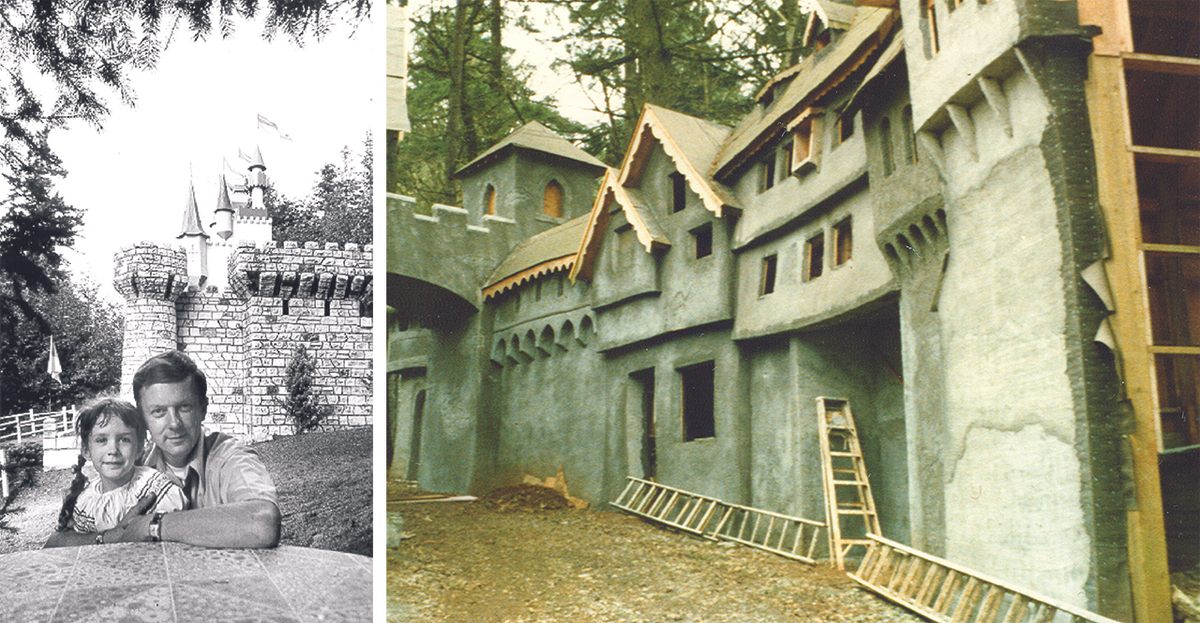 Roger Tofte, pictured here with his youngest daughter, Lori, in the 1970s, lovingly constructed the park by hand.