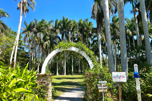 Palma Sola Botanical Park is a 10-acre park and gardens featuring a Rare Fruit Trail in northwest Bradenton.
