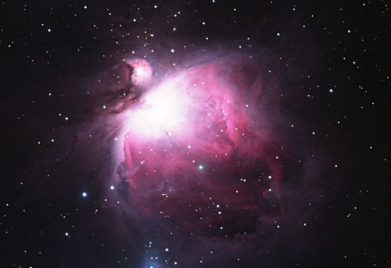 The Orion Nebula photo taken during a lunar eclipse.