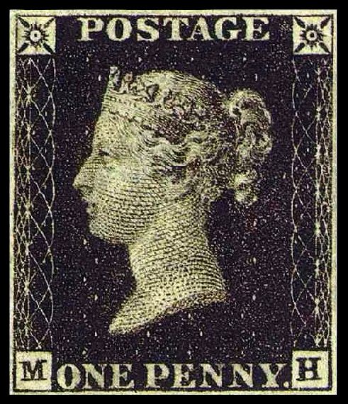 The Penny Black stamp.