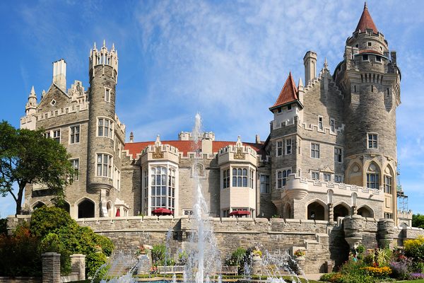 View of Casa Loma from the garden