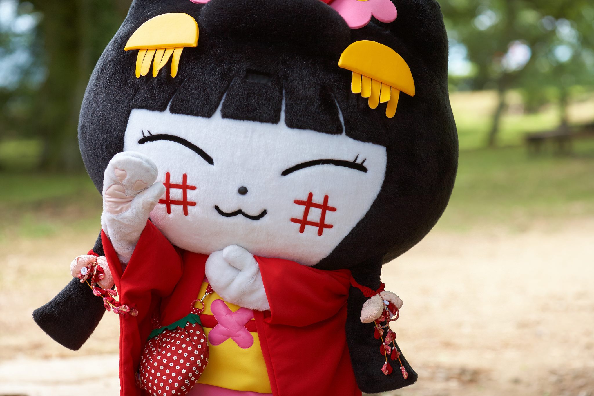 Yachi-nyan is the mascot of the Yonbancho shopping district in Hikone City.