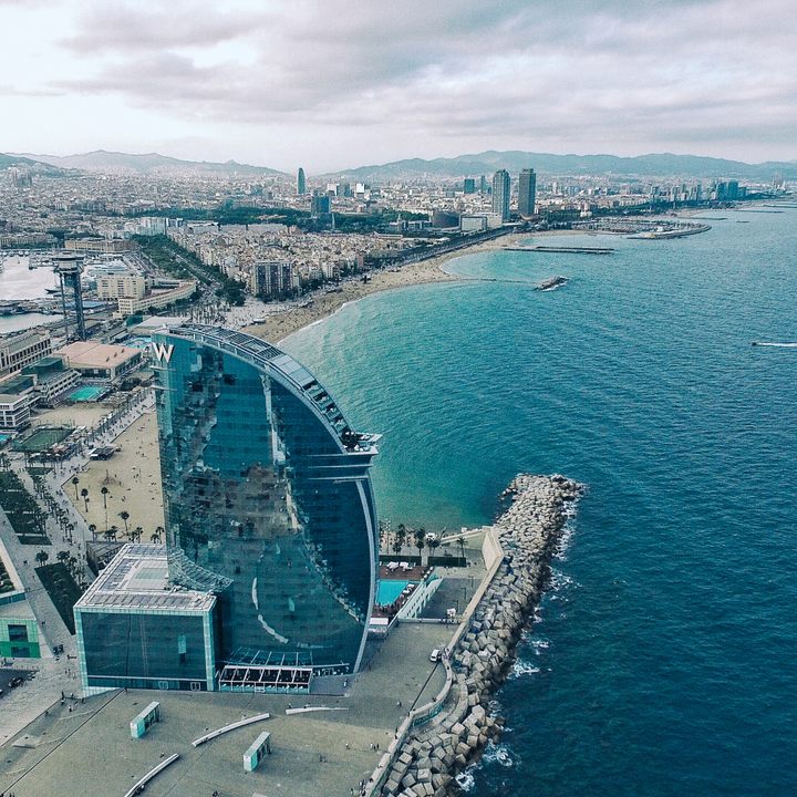 Barcelona waterfront.