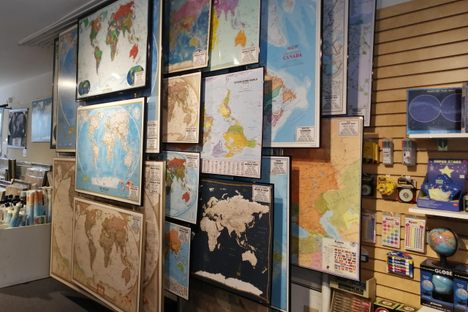 Wall of maps