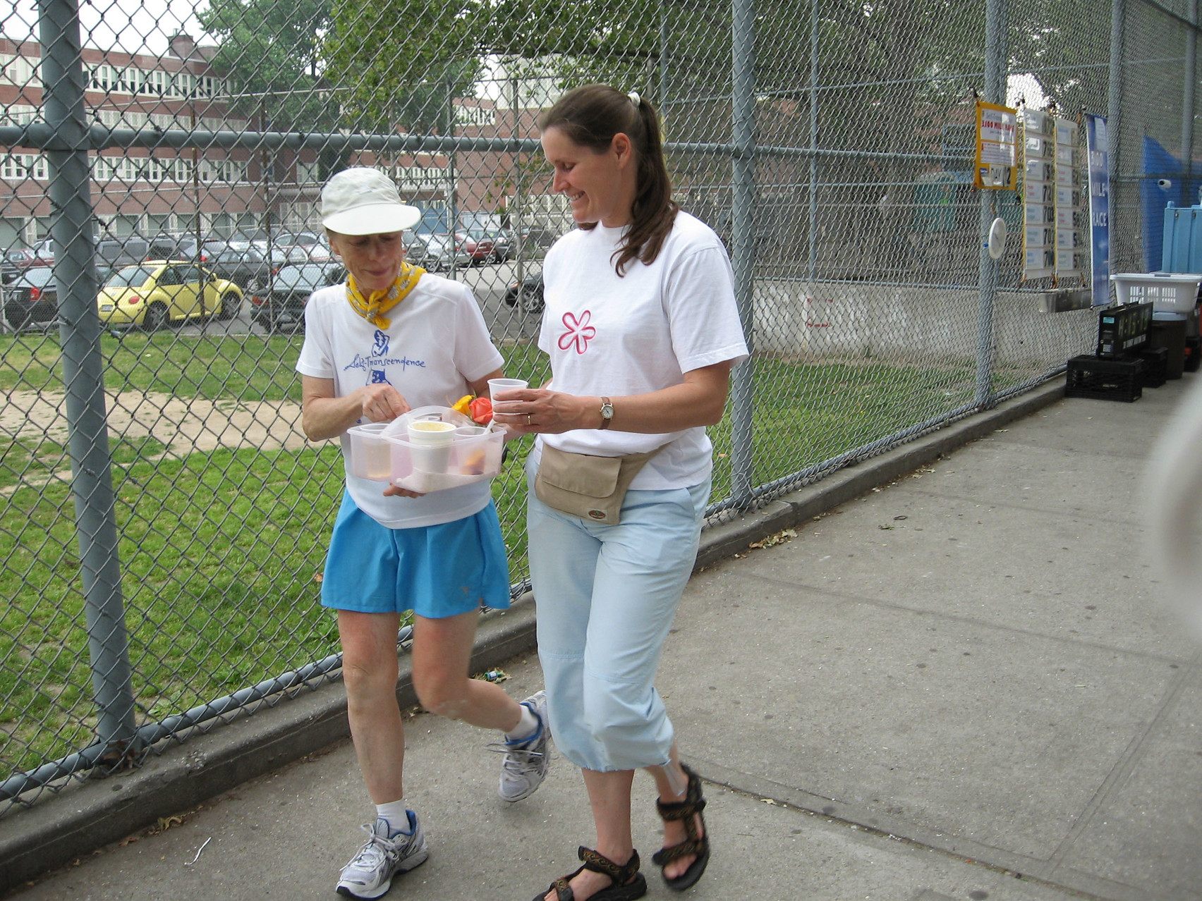 Beckjord replenishes her nutrients during day 12 of the 2006 race.