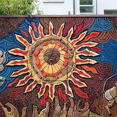 Closeup of the mural.