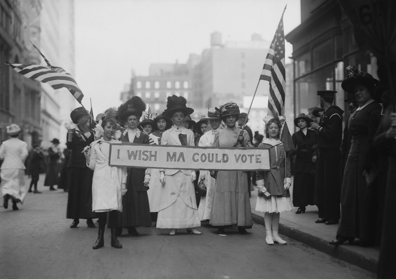 A suffrage march in 1913.