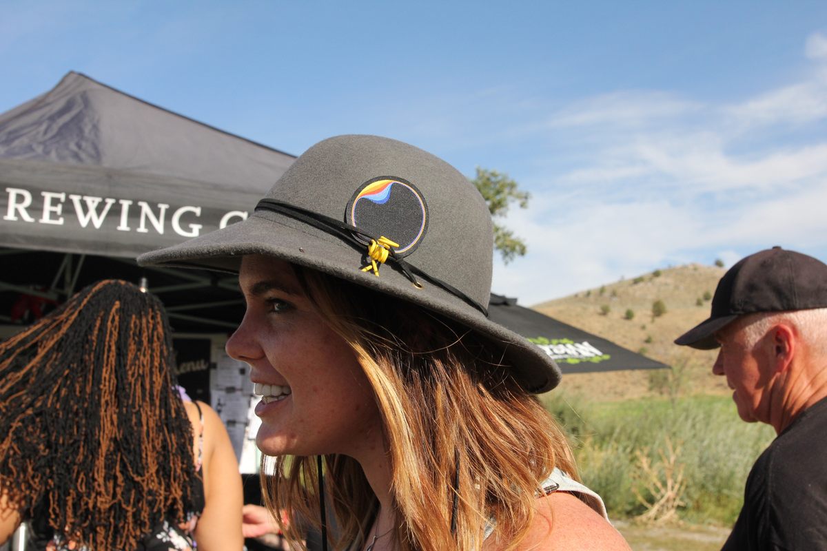 A festival attendee sports a limited edition Total Eclipse patch.