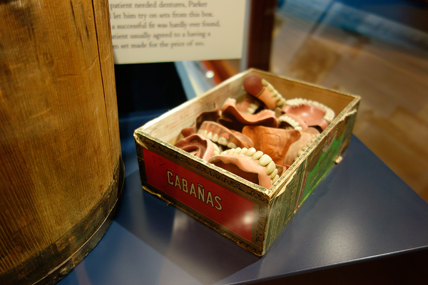 A collection of dentures