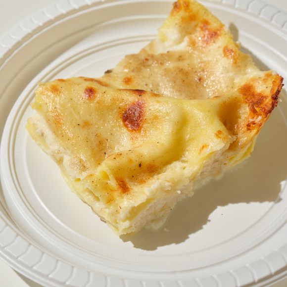 Cacio e pepe lasagna combines two classics.