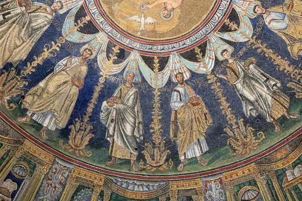 Apostles in the cupola mosaics.