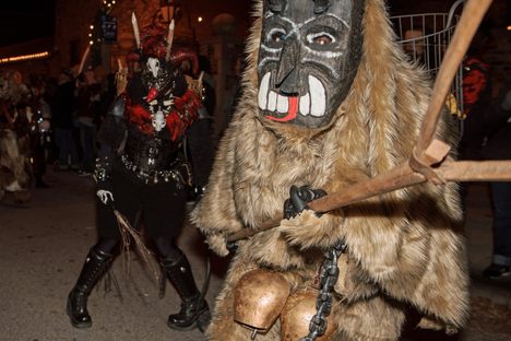 A member of the Milwaukee Krampus Eigenheit at its annual Krampusnacht.