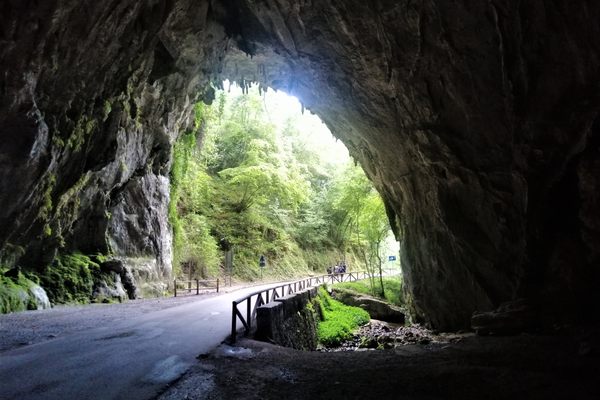 The entrance from inside of the cave
