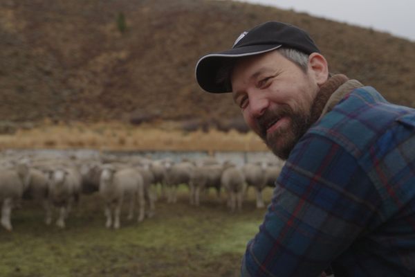 Atlas Obscura cofounder Dylan Thuras follows thousands of sheep through the streets of Ketchum, Idaho. 
