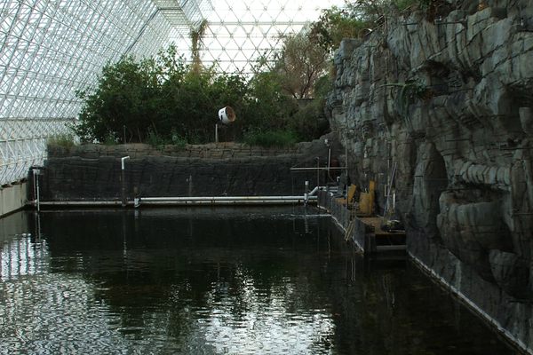 A view of the Biosphere's million-gallon "ocean"