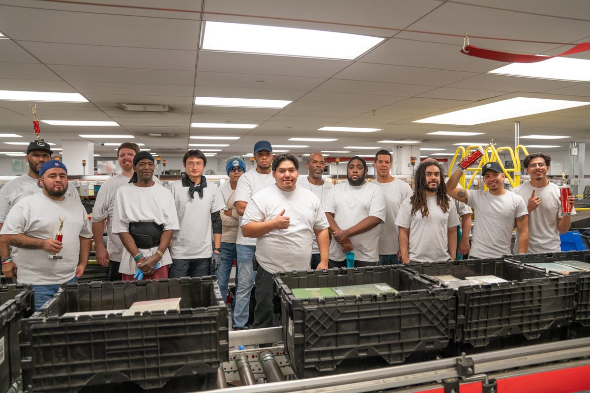 The NYPL sorting team with their leadership awards.