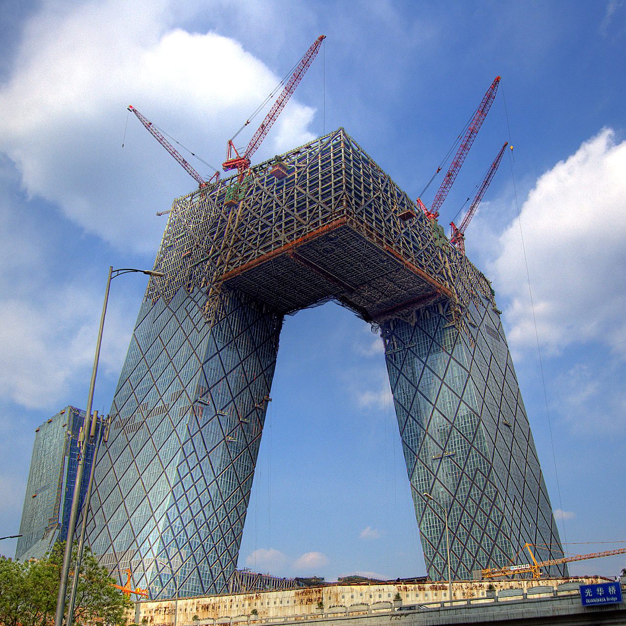 Beijing's CCTV Headquarters, aka "Big Pants," under construction in 2008.