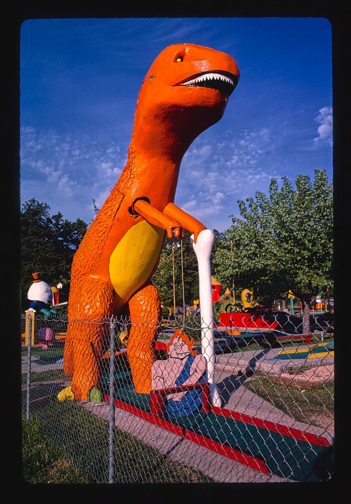 <em>Dinosaur, Sir Goony Golf, Independence Boulevard</em>, North Carolina, 1982. 