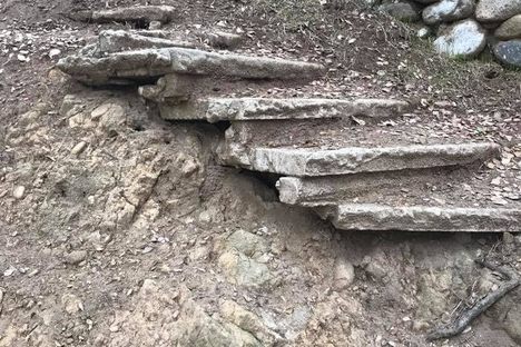 On a walk taken 1/16/18, I came across the remnants of the original "Busch Gardens." In the early 1900's Adolphus Busch built private waterfalls, gardens, and paths into the banks and hills of the Arroyo Seco (river). He would sometimes open them up to the public, but closed them off completely in 1938. Years later, the beer baron built "Busch Gardens" for the public in Tampa, Williamsburg, and LA. 