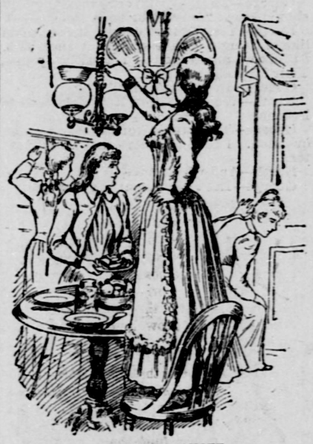 Female students, engaged in some illicit late-night cooking.