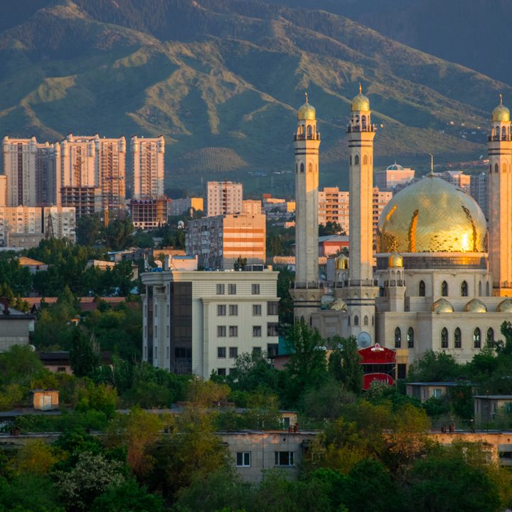 A modern Mosque welcomes you to Almaty