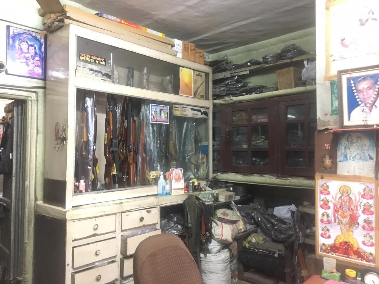 Inside the Dr. Ladha Ram Chaudhary & Sons gun shop. 