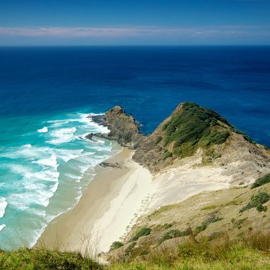 Where the Pacific Ocean meets the Tasman Sea.
