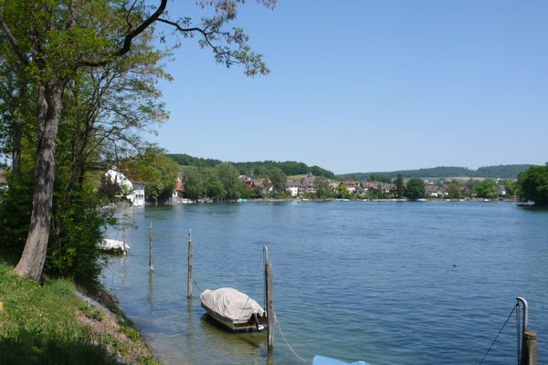 Busingen on the shore of the Rhine