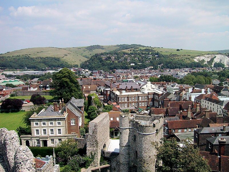 Lewes viewed from Lewes Castle,