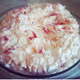 Glorified rice with cherries and apples.
