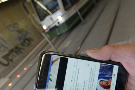 German City Experiments with Ground Lighting for Smartphone-Fixated Pedestrians